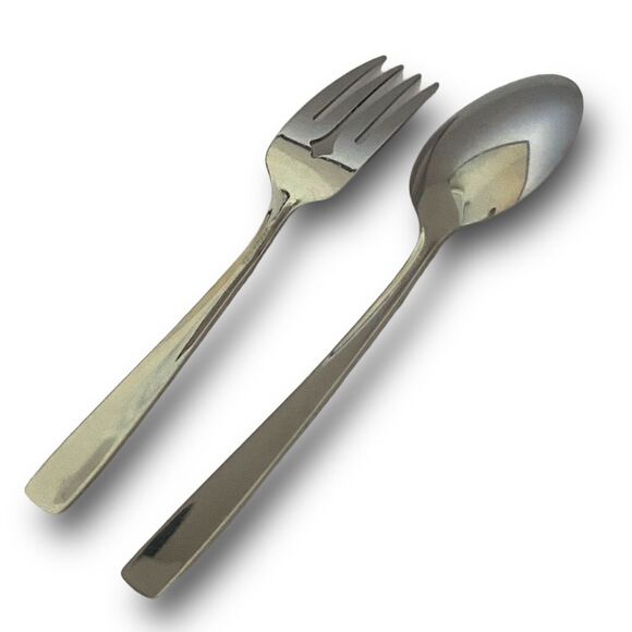 Oneida Satin Accent Flatware Salad Fork / Soup Spoon Stainless Steel Replacement - Picture 7 of 7